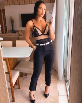 Calça Feminina Alfaiataria Preta