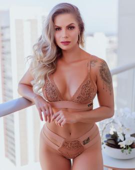 Conjunto Lingerie Renda Luxo