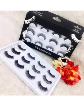 Cílios Portiços 3D Naturais Kit com 6 Pares
