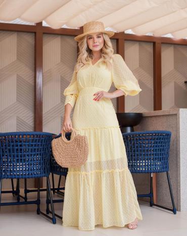 vestido-longo-manga-bufante-no-tule-de-bolinha-atacado-rua-44-goiania 