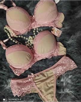 Conjunto de Lingerie com Renda com Bojo – Várias cores