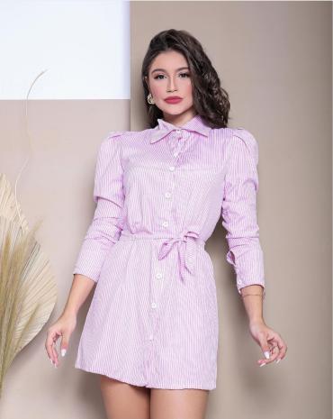 vestido-chamise-manga-longa-listrado-com-botoes-atacado-rua-44-goiania 