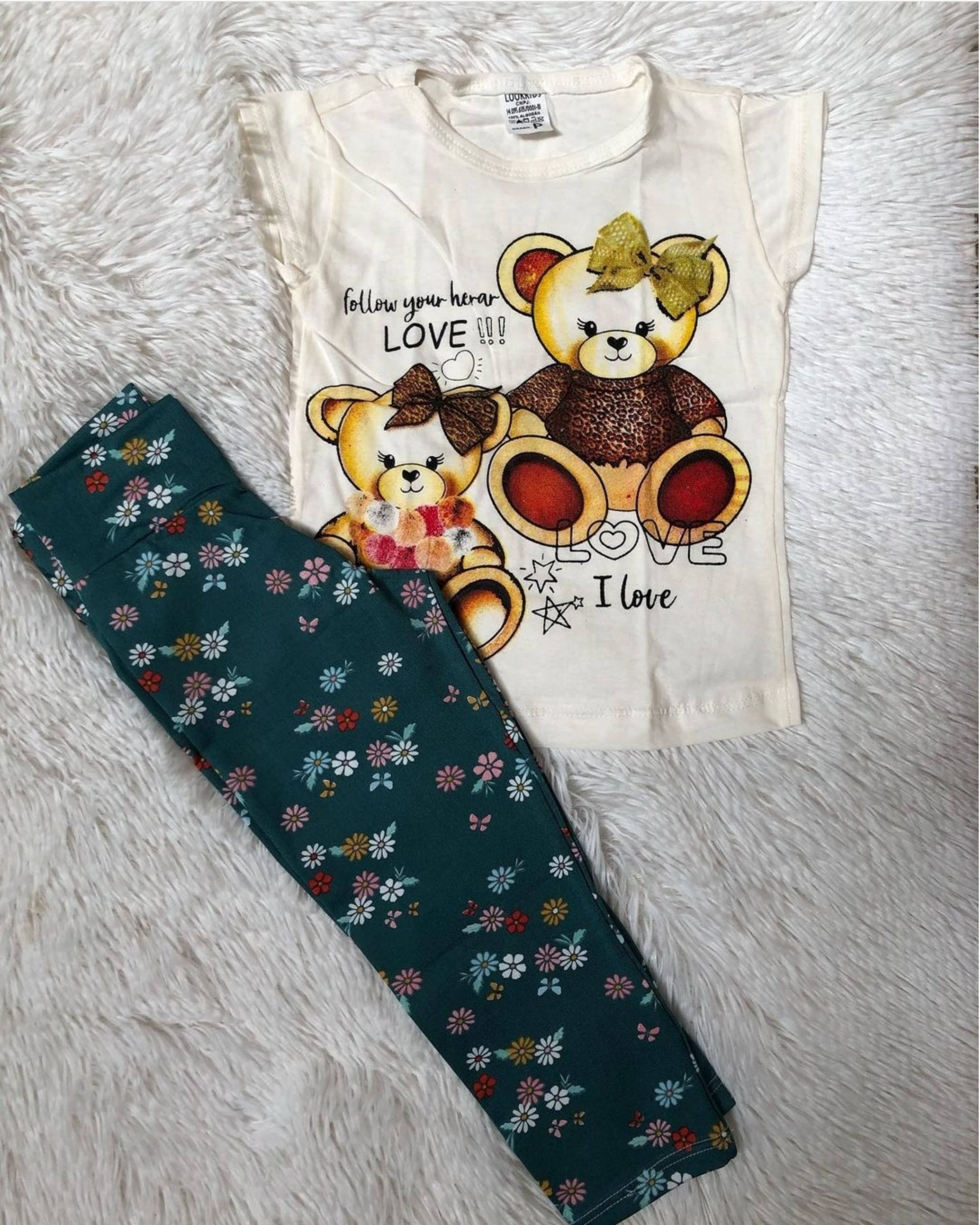 Calça legging Infantil Estampada Elétrica