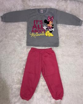 Conjunto Moletom Infantil Feminino Minnie – Atacado