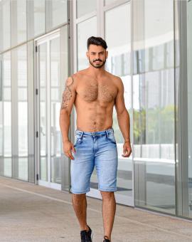 Bermuda Jeans Masculina Tradicional