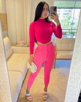 Calça Feminina Jogger Rosa