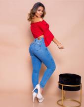 Calça Jeans Feminina Cintura Alta Clara Costas na Rua 44 em Goiânia