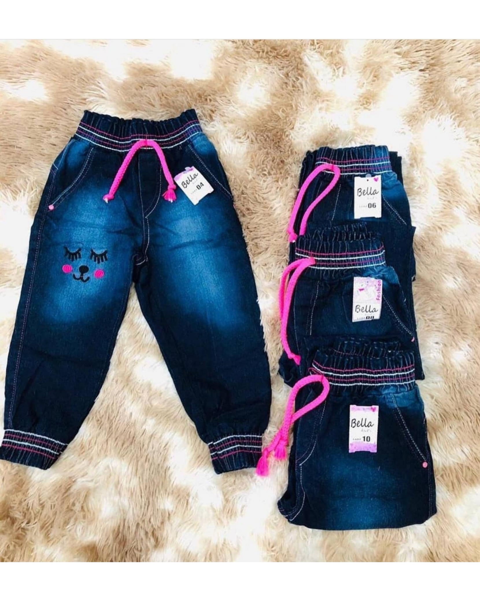 Calça Jogger Jeans Roupa Infantil Juvenil Menino Tendência