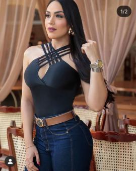 Body Feminino Preto com Bojo Gola Cruzada