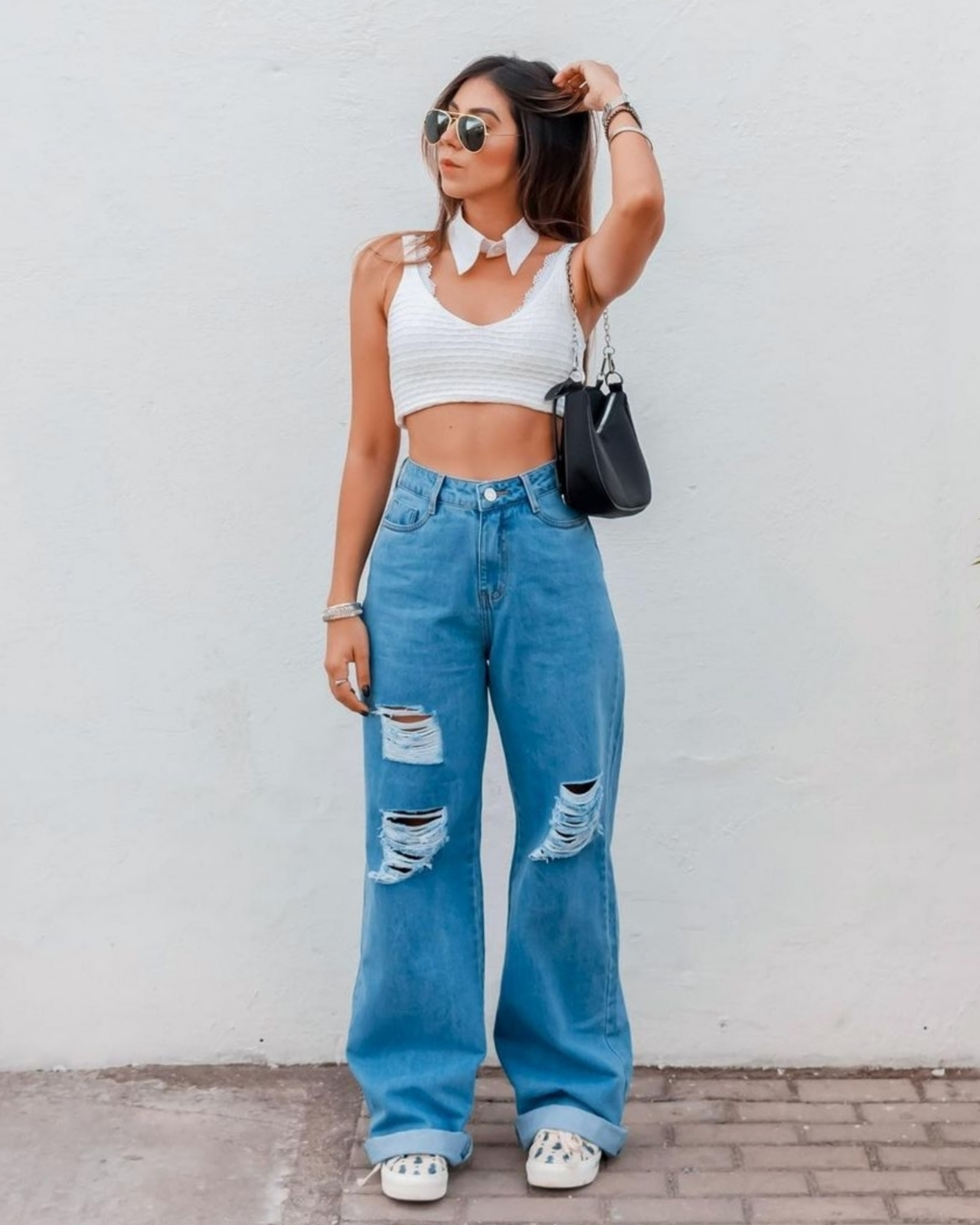 Calça Jeans Infantil Menina Wide Leg Sun Place (12 Ao 20) Jeans