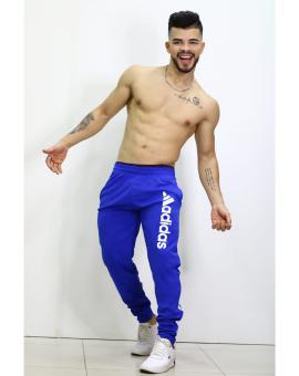 Calça Masculina Adidas Azul com Bolso