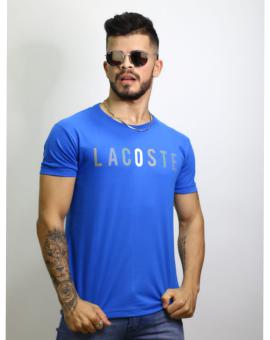 Camiseta Masculina Gola O Azul Lacoste
