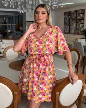 Vestido Curto Chemise Estampado Floral Atacado na Rua 44 em Goiânia