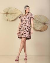 Vestido Curto Soltinho Modelo Chemise Estampado Atacado na Rua 44 em Goiânia