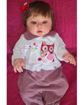 Boneca Realista Bebê Reborn Cabelo Fio a Fio