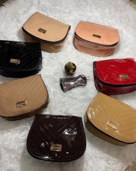 Bolsa Feminina Tiracolo Pequena Verniz – Várias Cores