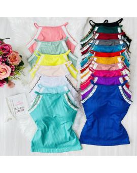 Blusa Feminina Canelada Cavada de Alcinha