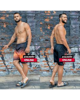 Bermuda Chimpa Masculina com Bolso de Zíper