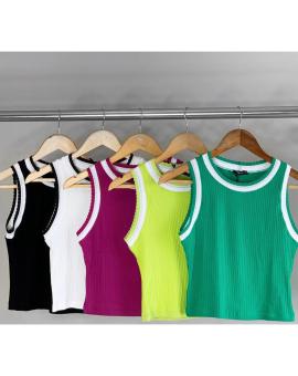 Blusa Canelada Feminina Cavada