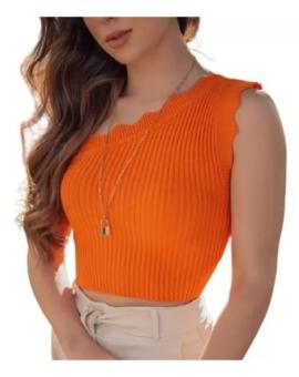 Cropped Modal Canelado Nula Manga