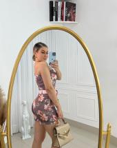 Macaquinho no Suplex Estampado com Laço na Rua 44 em Goiânia