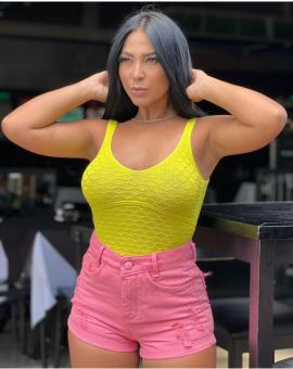 Body Modal Feminino de Alcinha Verde Lima