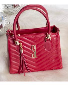 Bolsa Santa Lolla Metalassê Baú Média Vermelha