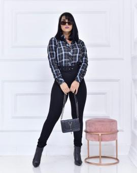 Camisa Xadrez Feminina Manga Longa Bufante