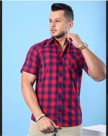 camisa-xadrez-masculina-manga-curta-slim-atacado-rua-44-goiania 