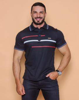 Camiseta Polo Masculina Preta