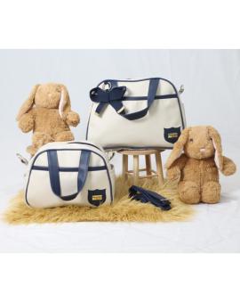 Kit Bolsas Maternidade Luxo Redonda no Courino