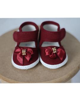 Sapatinho de Bebê Menina com Laço