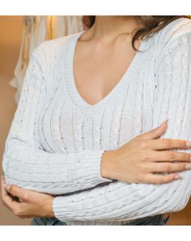 Blusa Manga Longa Feminina no Tricot