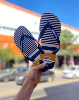 Chinelo Havaianas Correia Grossa Top Nautical Listrada