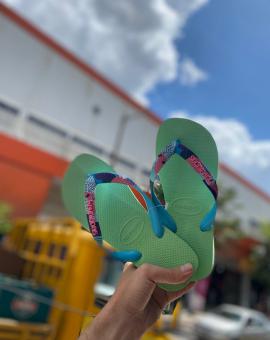Havaianas Feminina Correia Grossa Colorida