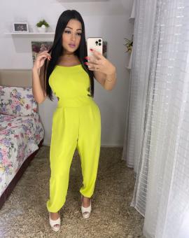 Macacão Longo de Alça Liso