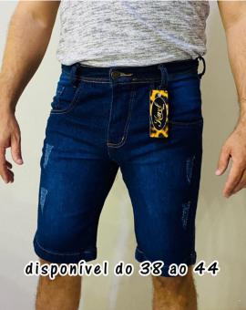 Bermuda Jeans Masculina Barata Lavagem Escura