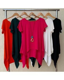 Blusa Feminina Plus Size de Manguinha na Viscolycra