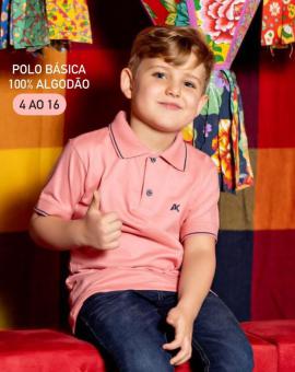 Camiseta Infantil Gola Polo Básica