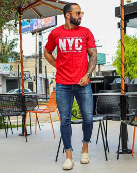 Camiseta Masculina no Algodão Manga Curta Estampada