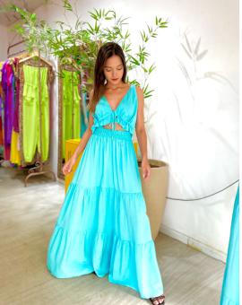 Conjunto Cropped e Saia Longa Três Marias Liso