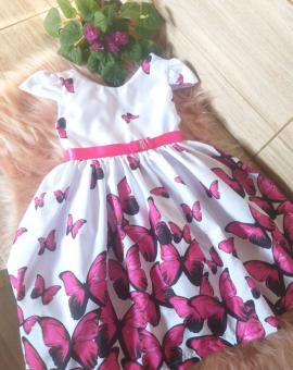 Vestido Infantil Casual de Manguinha Estampado
