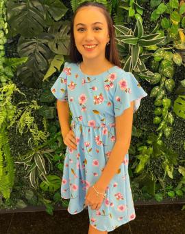 Vestido Infantil Soltinho de Manguinha Estampado