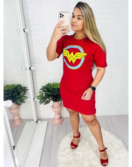 Vestido T-Shirt 100% Algodão Estampado