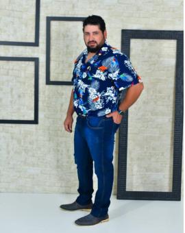 Calça Jeans Masculina Plus Size Tradicional
