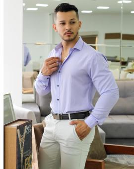 Camisa Social Masculina Manga Longa Básica