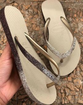 Chinelo Havaianas Slim Sparkle com Glitter