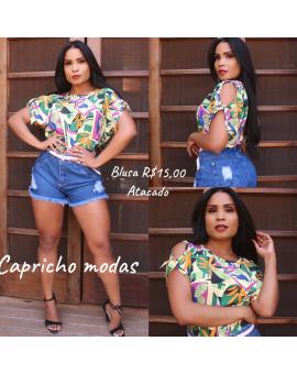 Blusa Feminina de Viscose com Manga