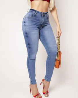 Calça Jeans Cintura Alta Clara