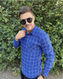 Camisa Masculina Manga Longa Xadrez